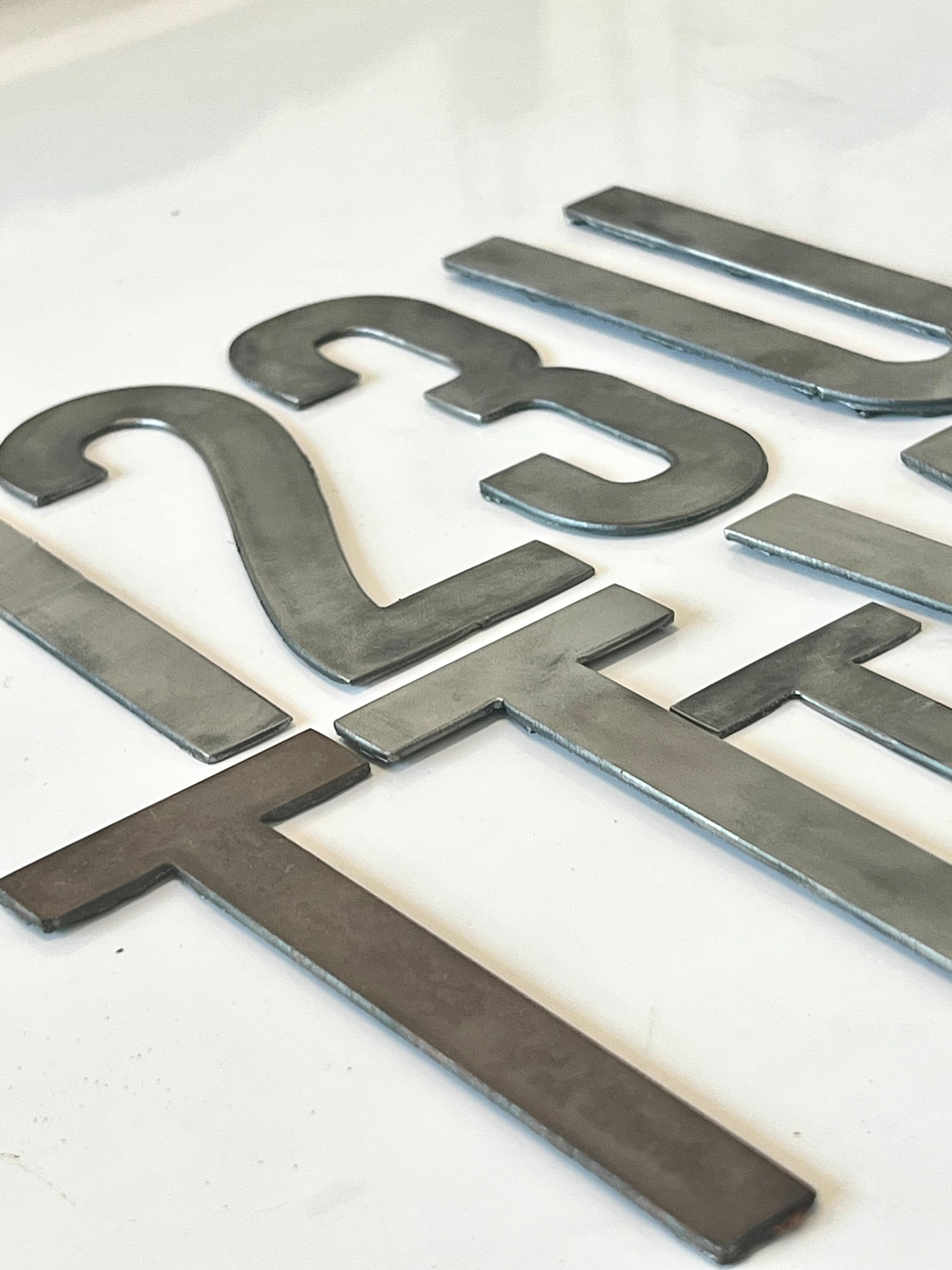 4 Inch Metal Letters And Numbers Rusty Or Natural Steel Finish Sea 4 Inch Metal Letters And Numbers Rusty Or Natural Steel Finish Sea