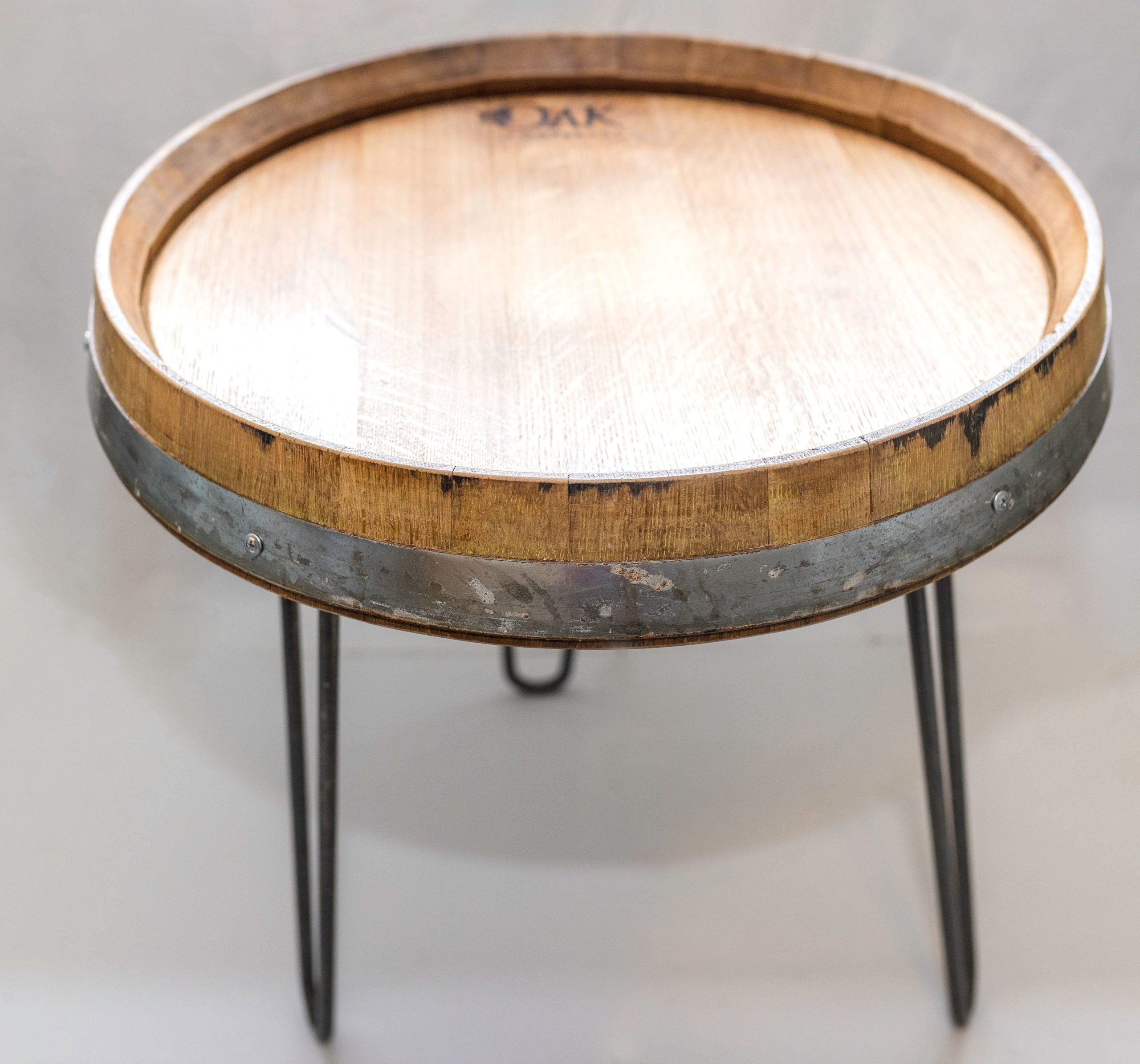Wine Barrel Head Table 22″ Legs