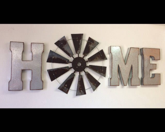 30 inch Rustic FULL Windmill "HOME" Wall Decor