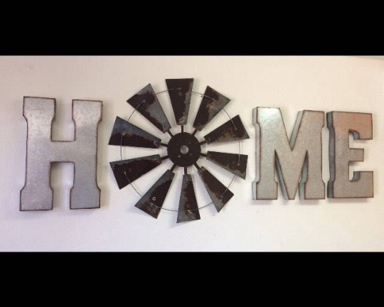 30 inch Rustic FULL Windmill "HOME"  Wall Decor