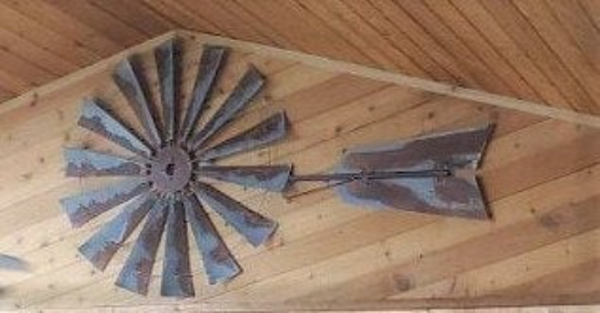 47 Inch Rustic FULL Windmill Head With Medium Rustic Tail